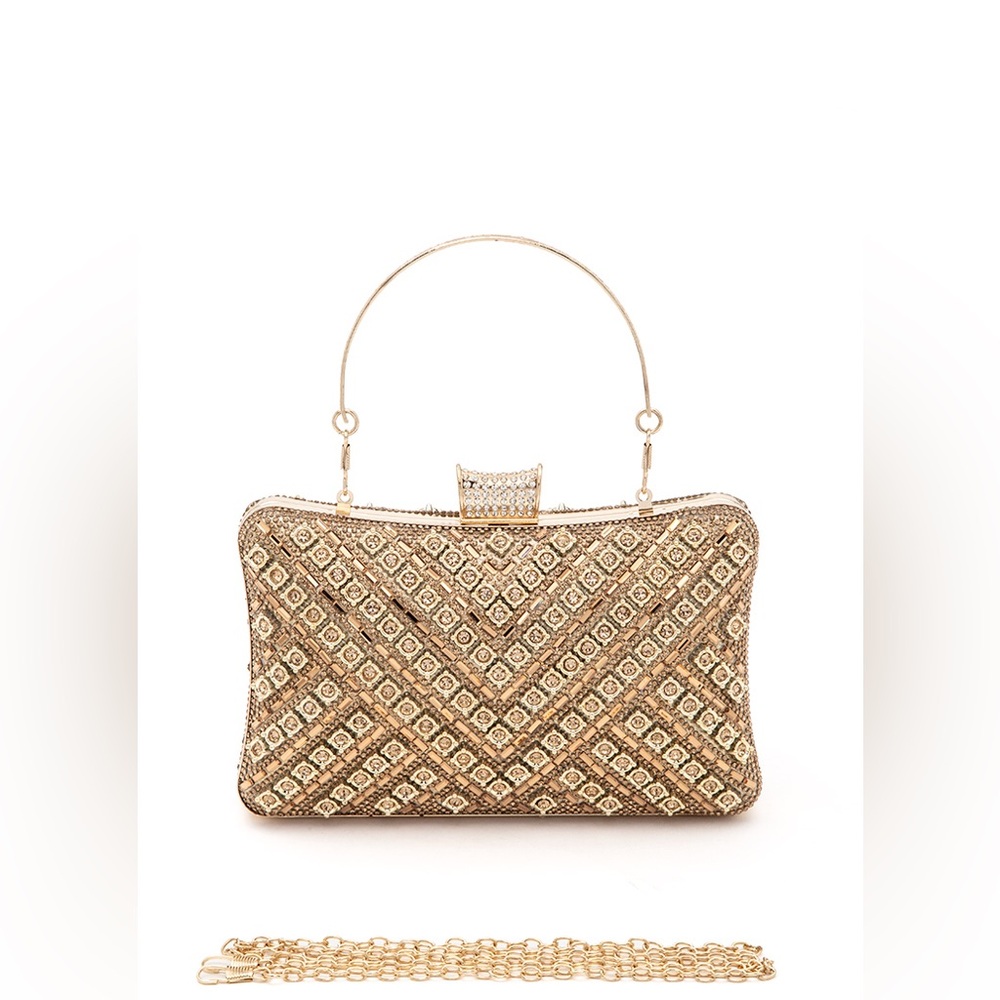 Rhinestone Top Handle Clutch - Picture 4 of 6